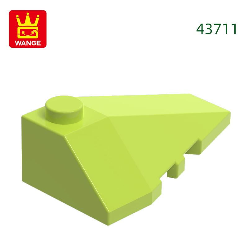 Нетоксичные 74 шт./лот 43711 Правый скошенный клин 4x3 Тройные строительные блоки Аксессуары для Moc Совместимы с Bricks Детские игрушки Подарок Bo