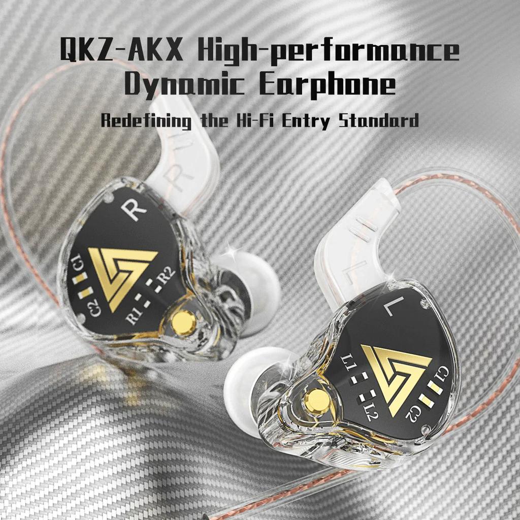 QKZ AKX 3,5 мм Внутриканальные проводные наушники Динамические HIFI Басовые наушники-вкладыши Монитор Наушники Спортивная гарнитура с микрофоном Стерео