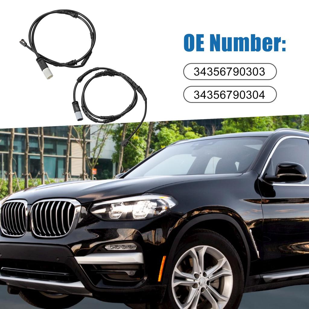 A ABSOPRO Front Rear Car Brake Pad Electronic Wear Sensor 34356790303 34356790304 B MW X3 2011-2016 2 PCS