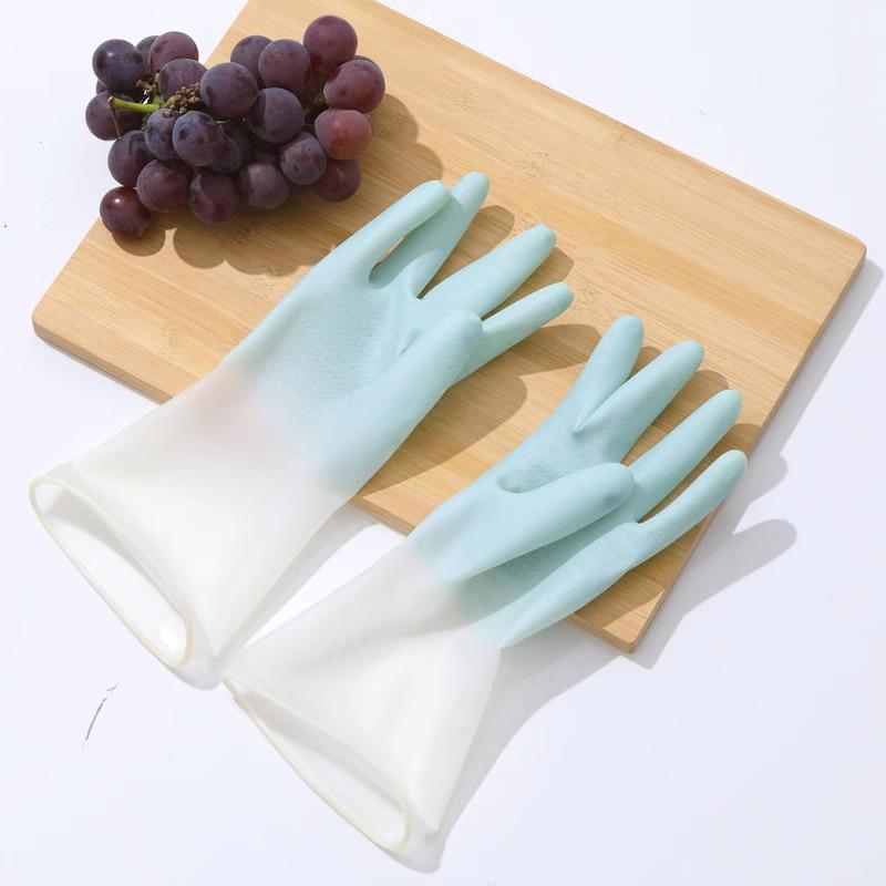 Women's Waterproof Winter Dishwashing Gloves: Durable, Velvet-Lined Rubber for Kitchen, Laundry, and Housework