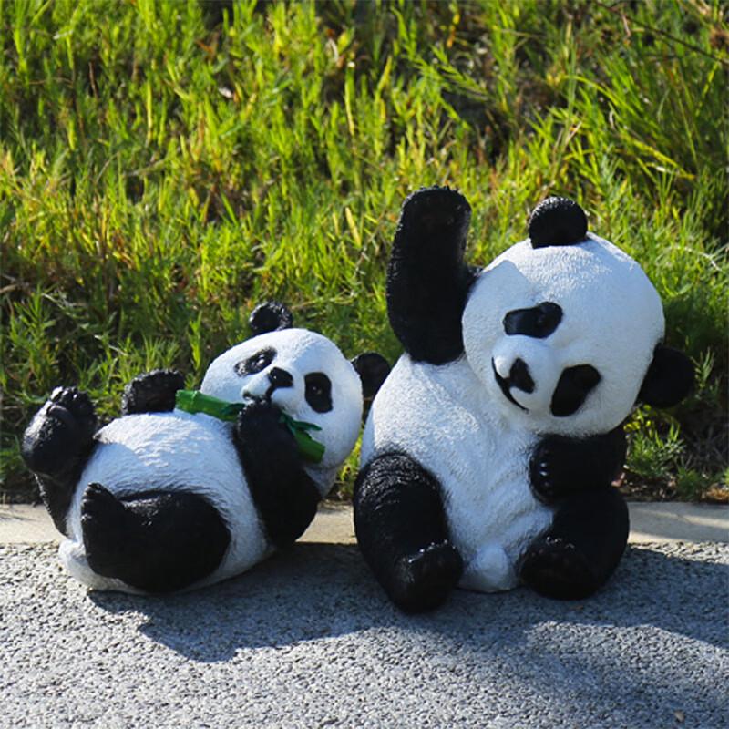 Садовая фигурка панды из смолы Yingshi