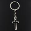 Fashion Keychain 38x21mm Hollow Cross   Pendants DIY Men Jewelry Car Key Chain Ring Holder Souvenir For Gift