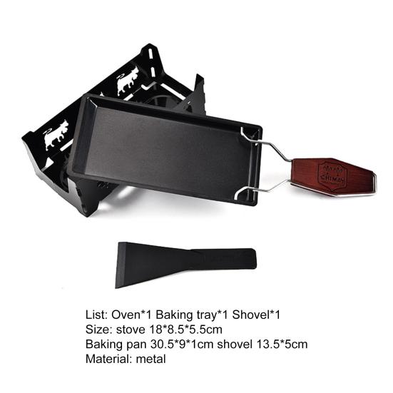 1 Набор Мини-раклетница с антипригарным покрытием Складная ручка Металлический Барбекю Домашний Сыр Раклетница Гриль-пластина Инструмент для гриля