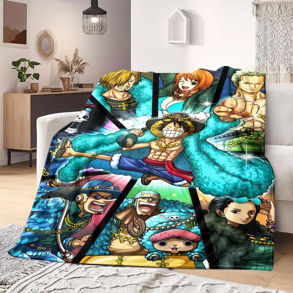 ONE PIECE Print Blanket Warm Comfortable Flannel Blanket Suitable for Bedrooms,Sofas, Beds,Chairs,Travel -QIAO79