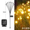 Solar Firefly Lamp 6/8/10 Led Solar Garden Lawn Lamp Courtyard Terrace Channel Decoration Outdoor Waterproof Swing Lamp Christmas Lamp