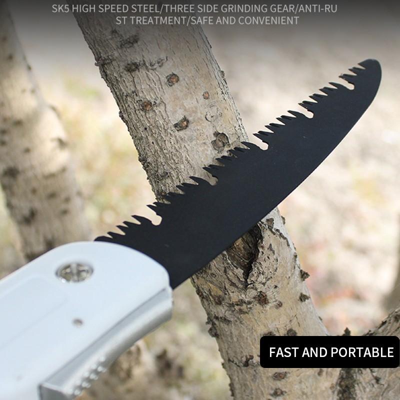 Складная пила, сверхмощная ручная пила с удлиненным лезвием для древесины, кемпинга, обрезная пила для сухой древесины с твердыми зубьями
