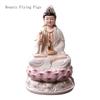 1PCS 12 Inch Ceramic Guanyin Buddha Statue with Feng Shui Ornaments for Home Worship of Figures Living Room Decoration
