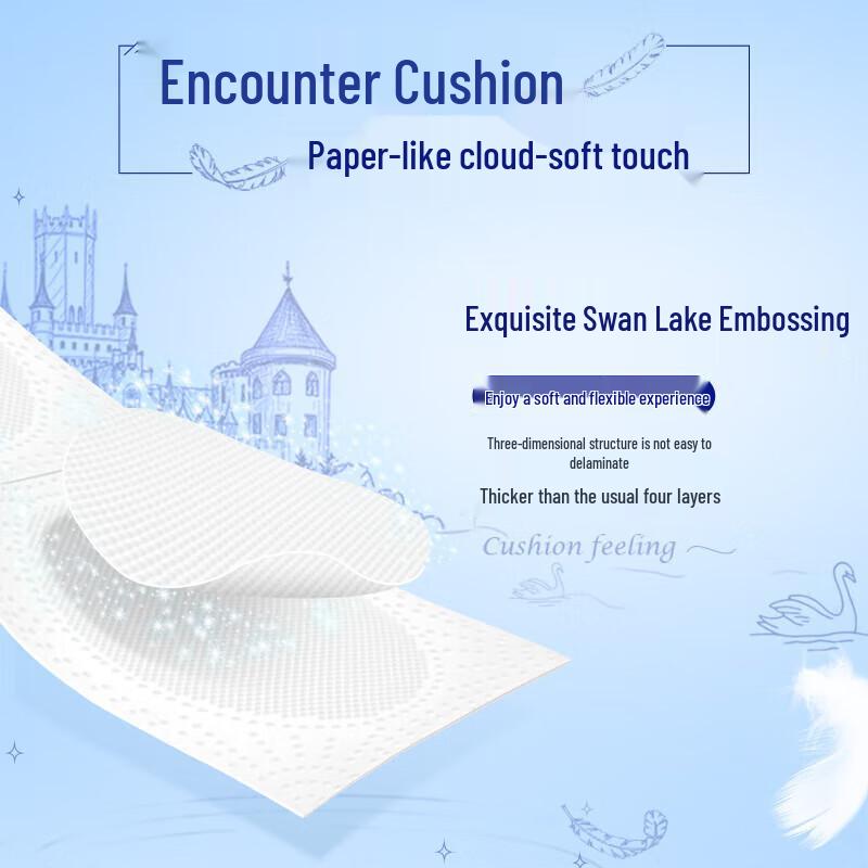 Tempo Swan Lake 4-Ply Embossed Unscented Toilet Paper