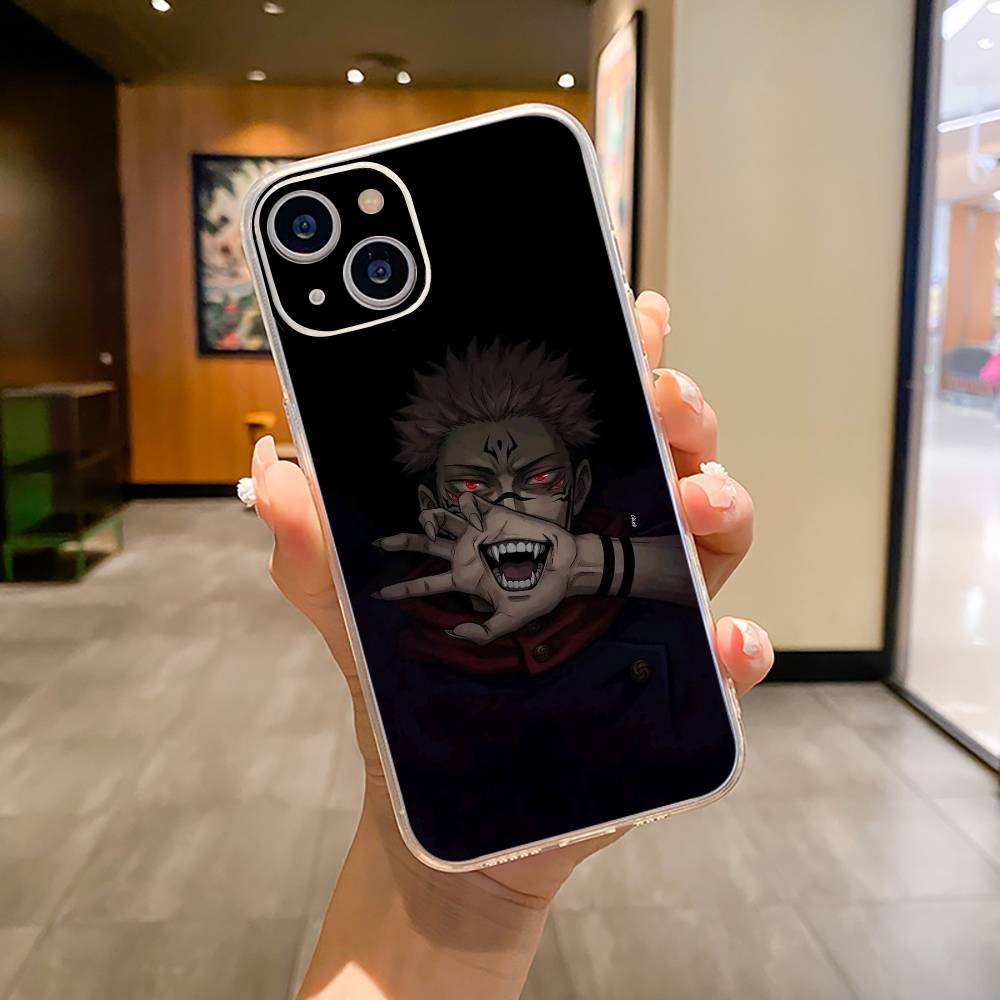 Главные герои аниме - Юдзи Итадори Чехол для телефона для iPhone 17, 16, 15, 14, 13, 12, 11, Pro Max, 16/15/14 Plus Прозрачная крышка