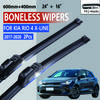 For KIA RIO 4 X-Line 2017-2020 Car Windshield Wiper U-type Soft Rubber Frameless Bracketless Car Wipers 24"+16"