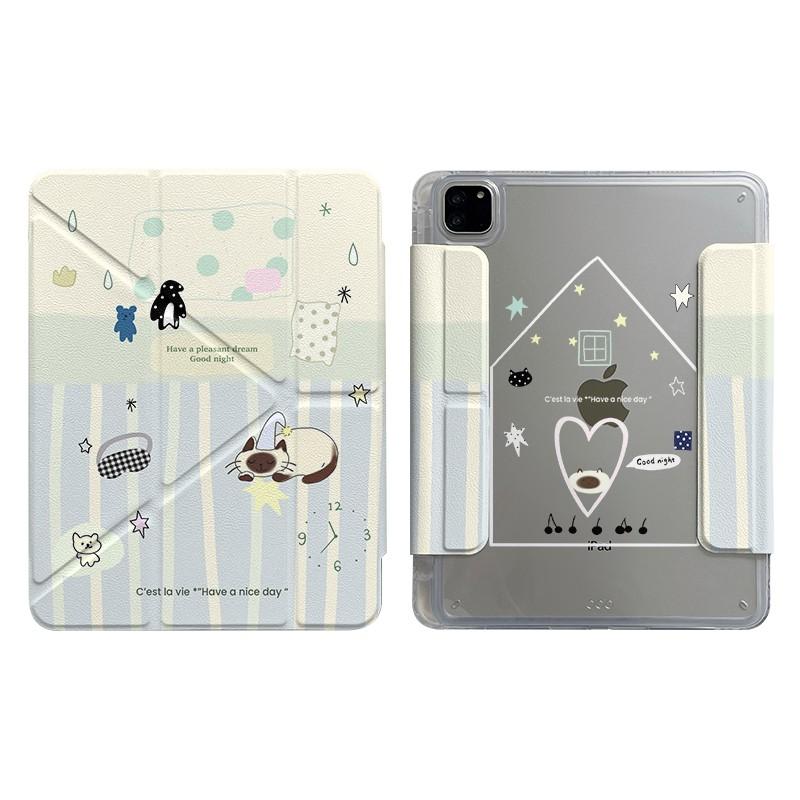 Butterfly Knot Y-Shape Magnetic Detachable IPad Case With Stand Pen Slot Air Pro 13 Inch PC Shell