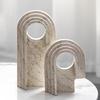 Abstract Wabi-sabi Geometric Irregular Door Opening Ornaments Modern Model Living Room Entrance Hall Imitation Travertine Art Decoration