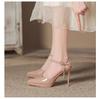 Fashion Women Pumps Sexy Stilettos Fashion Bowknot Pointed Toe Thin Ankle Strap Flock Ladies High Heels Female BLACK Wedding Shoes