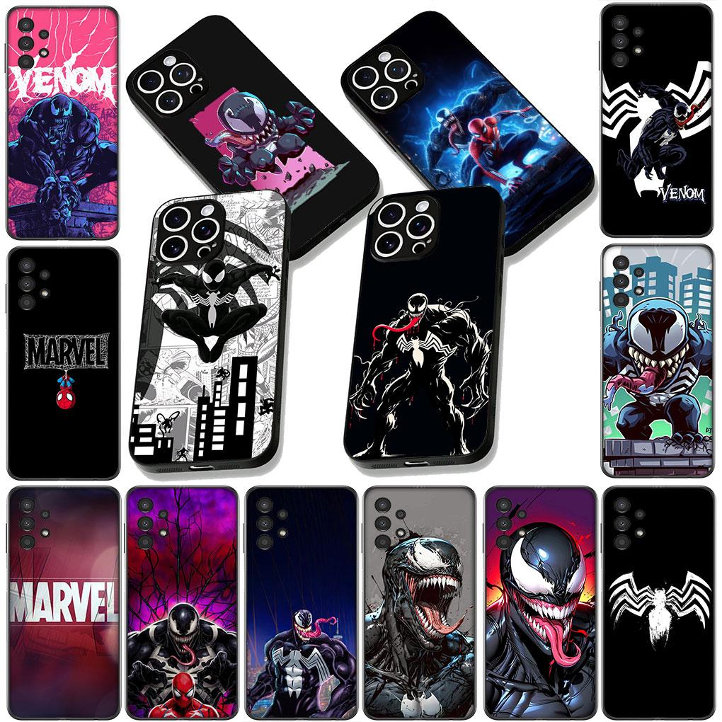 Чехол для телефона Venom Marvel Poster для Samsung Galaxy S22 S21 S20 FE Ultra Plus A35 A36 A55 A37 A33 A34 A57 Мягкий чехол