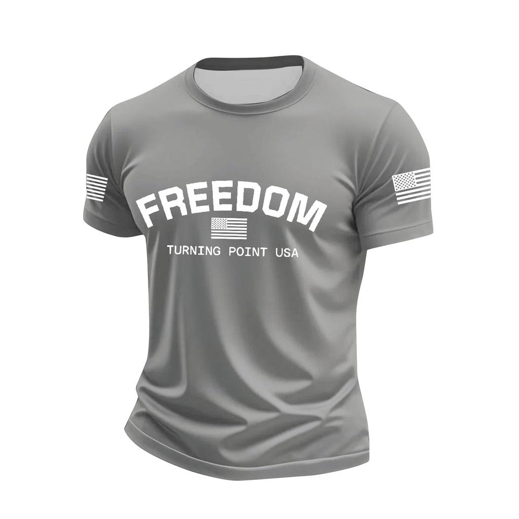 Мужская футболка с коротким рукавом с принтом Мужская свободная повседневная футболка с коротким рукавом