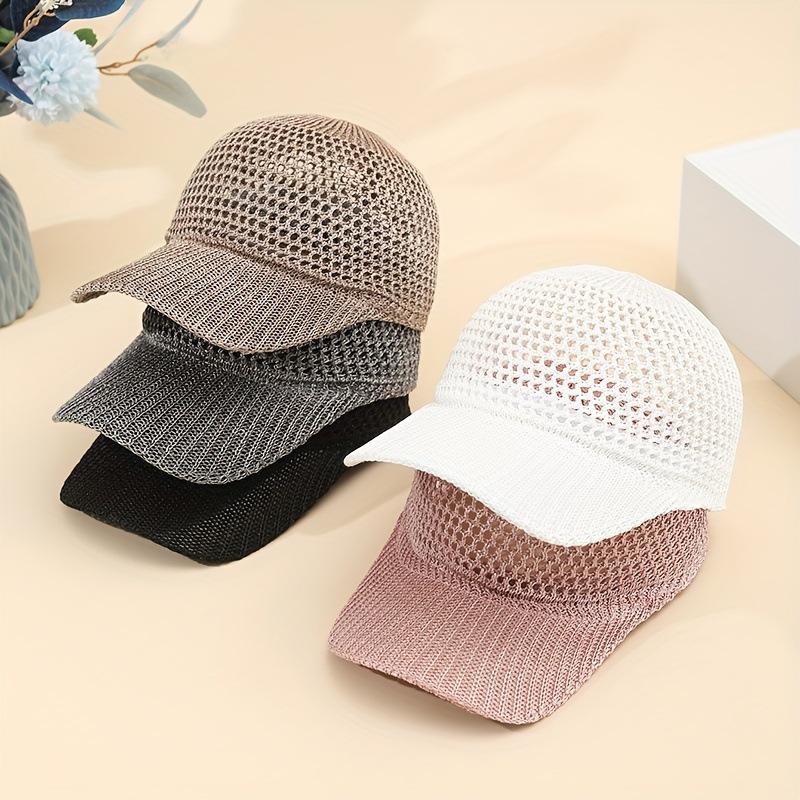 Breathable Mesh Baseball Cap Assorted Color Hollow Knit Lightweight & Adjustable The Hottest Summer Sun Hat Women and Men