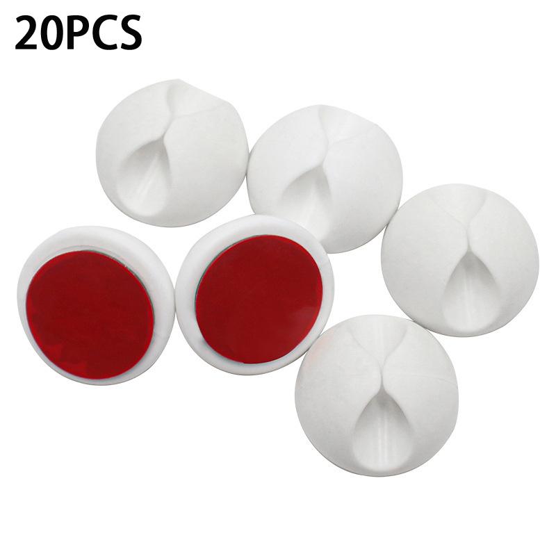 20/50PCS USB Cable Organizer Clips Wire Winder Holder Earphone Mouse Cord Clip Protector Management Adhesive Hooks Desk Clamp