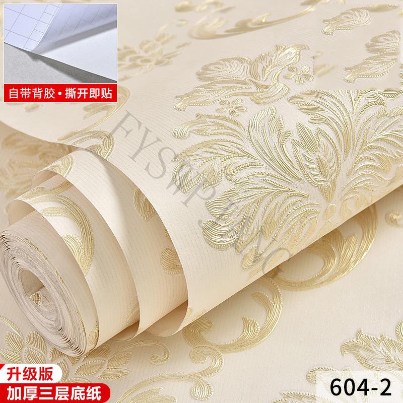 Европейский стиль Пасторальные 3d Самоклеящиеся обои Наклейки для украшения спальни Гостиная ТВ фон Стена Комнатные обои