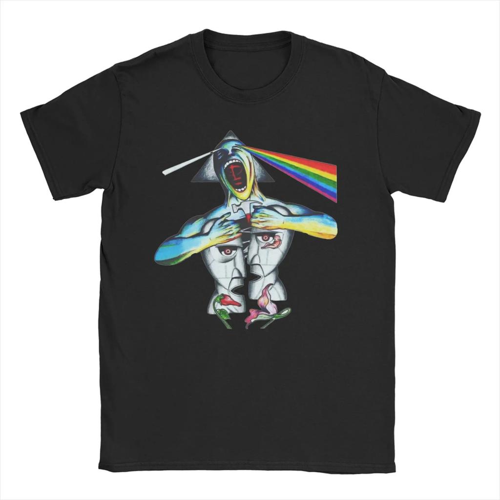 Футболка Pink Floyd Психоделическая Жидкая Группа, Унисекс Классический Рок Уличная Одежда, 100% Хлопок Повседневный Топ с Коротким Рукавом