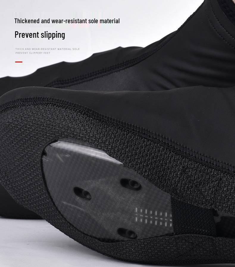Velvet-Lined Winter Cycling Shoe Covers: Warm, Dustproof, Splash-proof, Non-slip, Wear-resistant PU for Night Sports