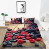 Полиэстеровый пододеяльник наволочка трехпредметный серия Ягода цифровая печать