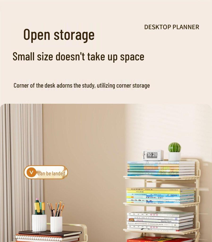 Складная настольная книжная полка и стеллаж из железа - Органайзер для студенческого стола