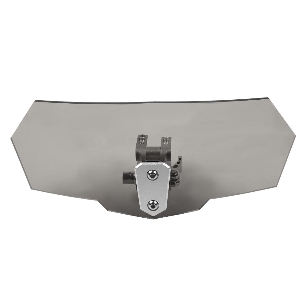 Universal Airflow Adjustable Motorcycle Windscreen Windshield Wind Deflector (Black)