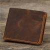 Short Style Handmade Wallet Bifold Design Coin Purse Men Genuine Leather Wallet Travel