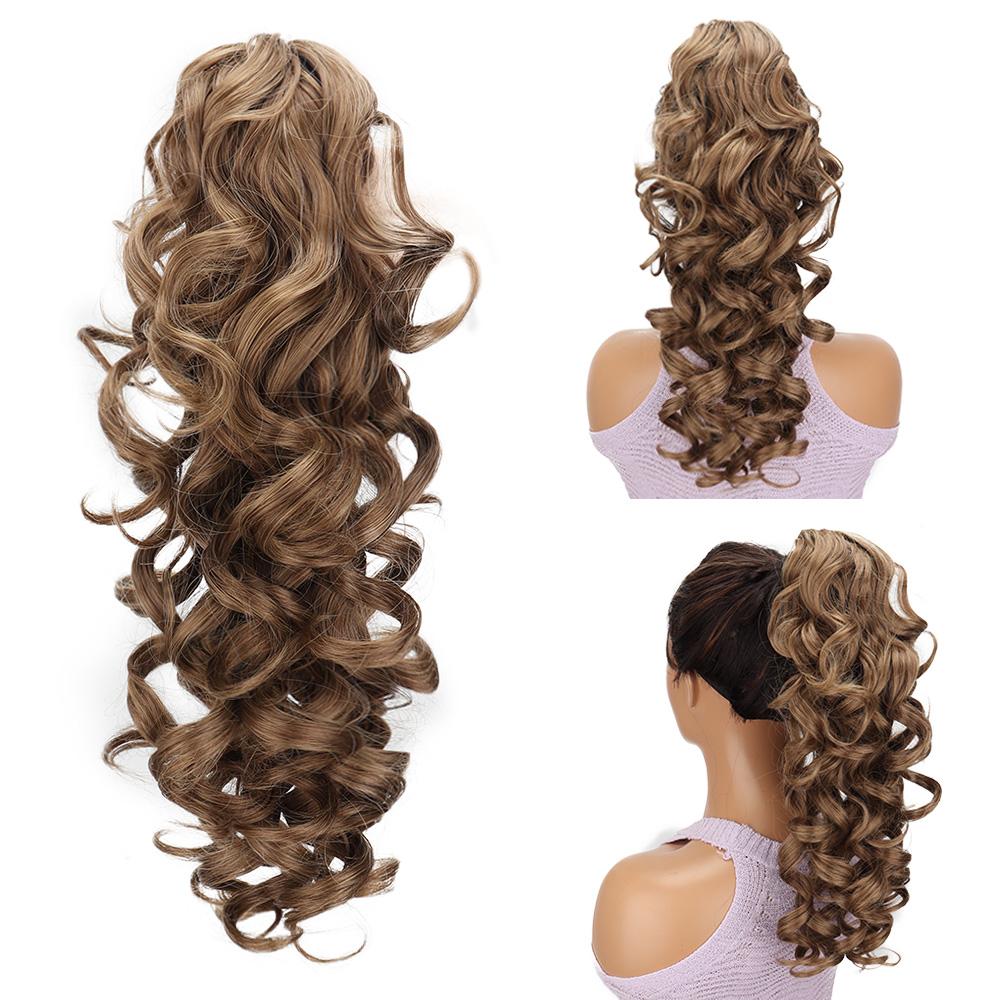 Синтетические большие вьющиеся накладные хвосты, элегантные хвосты-когти для женщин, простые в использовании и стильные накладные волосы, аксессуары для волос