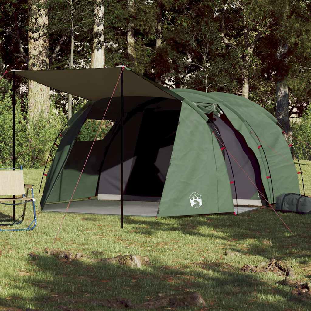 Tunnel Tent for 4 Persons Green Waterproof