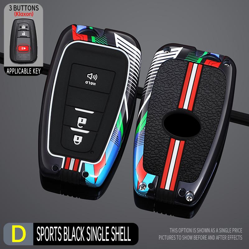 Car Key Case Cover Protective Shell Fob For Toyota Prius Camry Corolla C-HR CHR RAV4 Prado 2018 2022 Car Key Decoration Shell