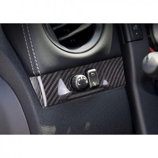 Real Carbon Fiber Headlight Switch Button Trim Cover For Nissan GTR R35 2008-16