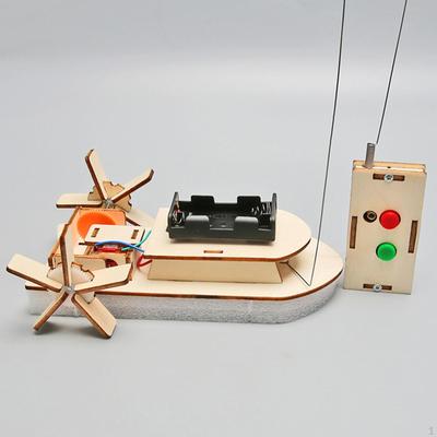 DIY Деревянные наборы для научных экспериментов Stem Toys Пульты управления Лодка Сборка Развивающая игрушка