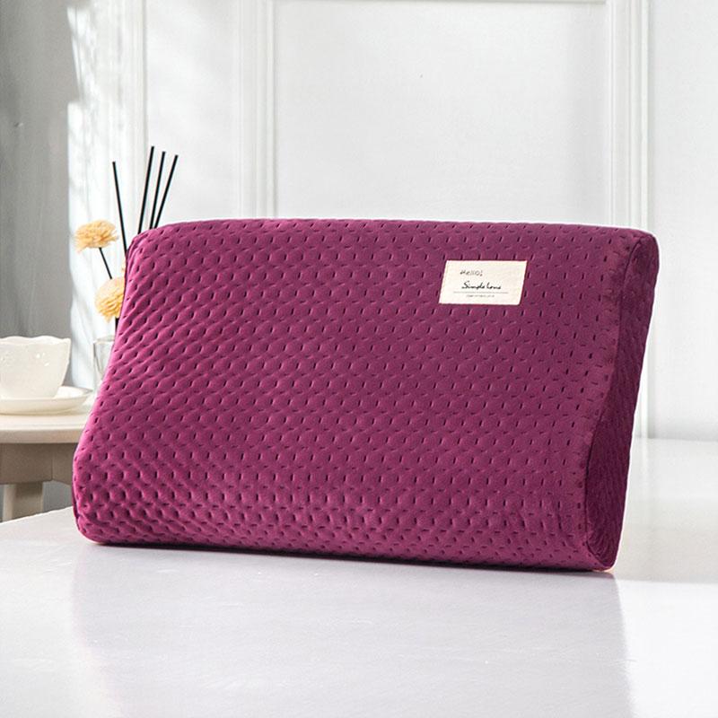 Наволочка из хлопка с эффектом памяти, ортопедическая латексная наволочка, защитная наволочка для подушки, высококачественное постельное белье, чистый цвет