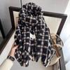 New Korean Version Scarves for Men and Women In Autumn and Winter, Checkered Couple Dual-purpose Warm and Windproof Scarf Shawl