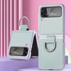 With Ring Holder Shockproof Phone Case For Samsung Galaxy Z Flip4 Flip 4 5g Flip3 Flip 3 Anti -Drop Cover For Samsung Flip4