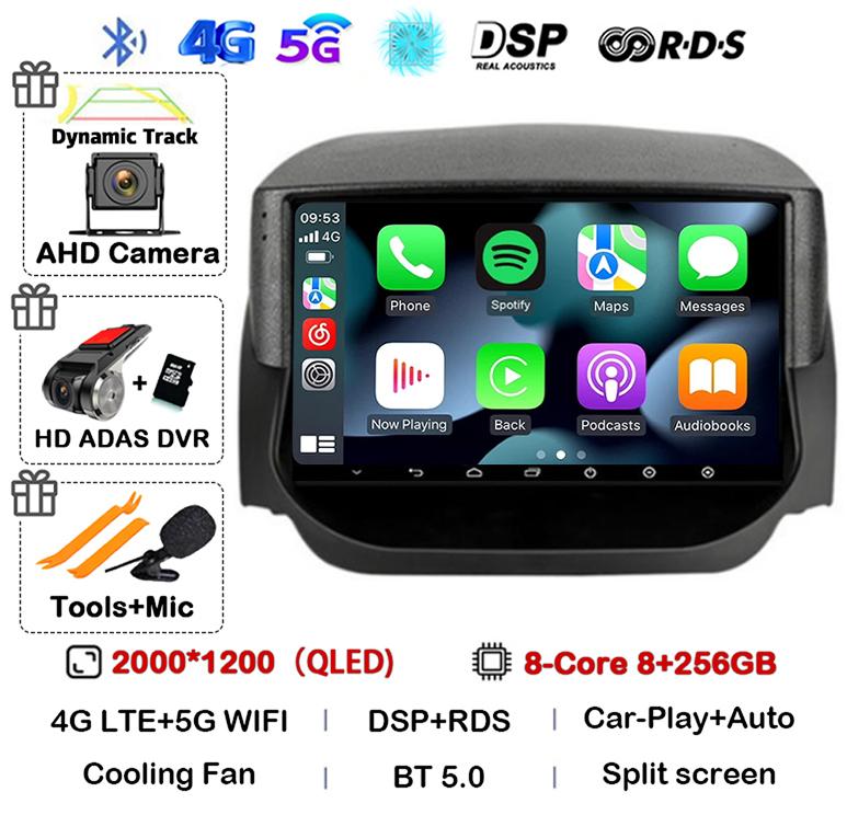 Android 14 Carplay Auto для Ford EcoSport Eco Sport 2014 2015 2016 2017 2018 Автомобильный радиоприемник GPS 4G+WIFI Мультимедийный стереоплеер QLED
