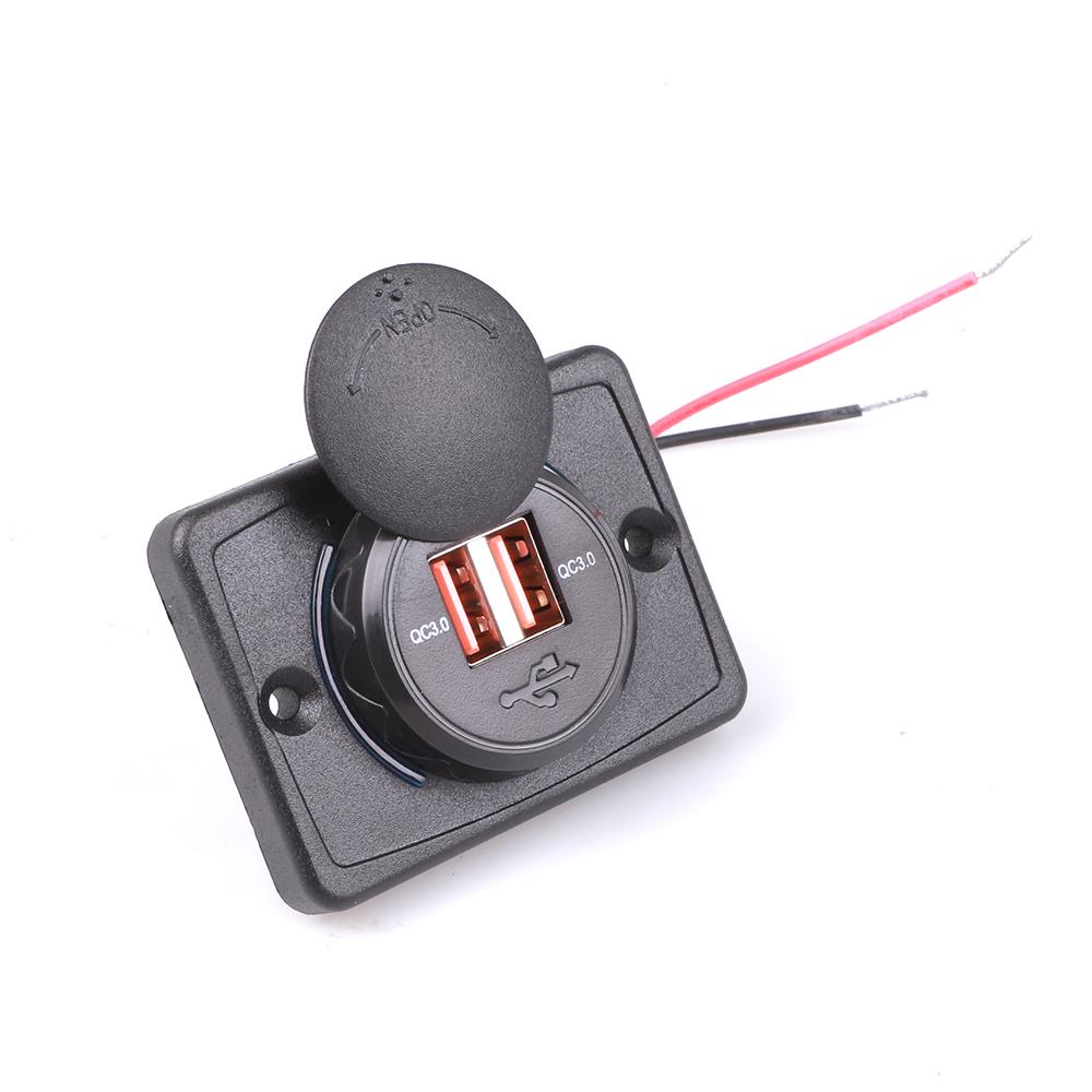 DC 12V 24V QC3.0+PD USB порт зарядное устройство светодиодная розетка адаптер панель поверхностного монтажа быстрое зарядное устройство QC3.0 Type C PD USB разъем
