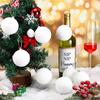 6pcs 6/8CM White Christmas Ball Hanging Decoration Party Home Room Decoration New Year Gift Box Navidad Christmas Tree Decor