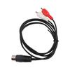 DIN 7PIN Male To 2RCA Male Cable Double Shielding Free Bending 2RCA Sound Adapter Cable 3.3ft