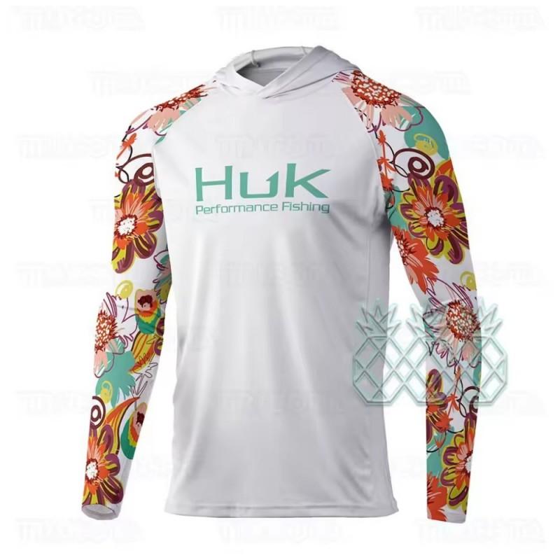 Mens Long Sleeve Fishing Shirt With Hood UV Protection Quick Dry Breathable Outdoor Sportswear Summer Fall