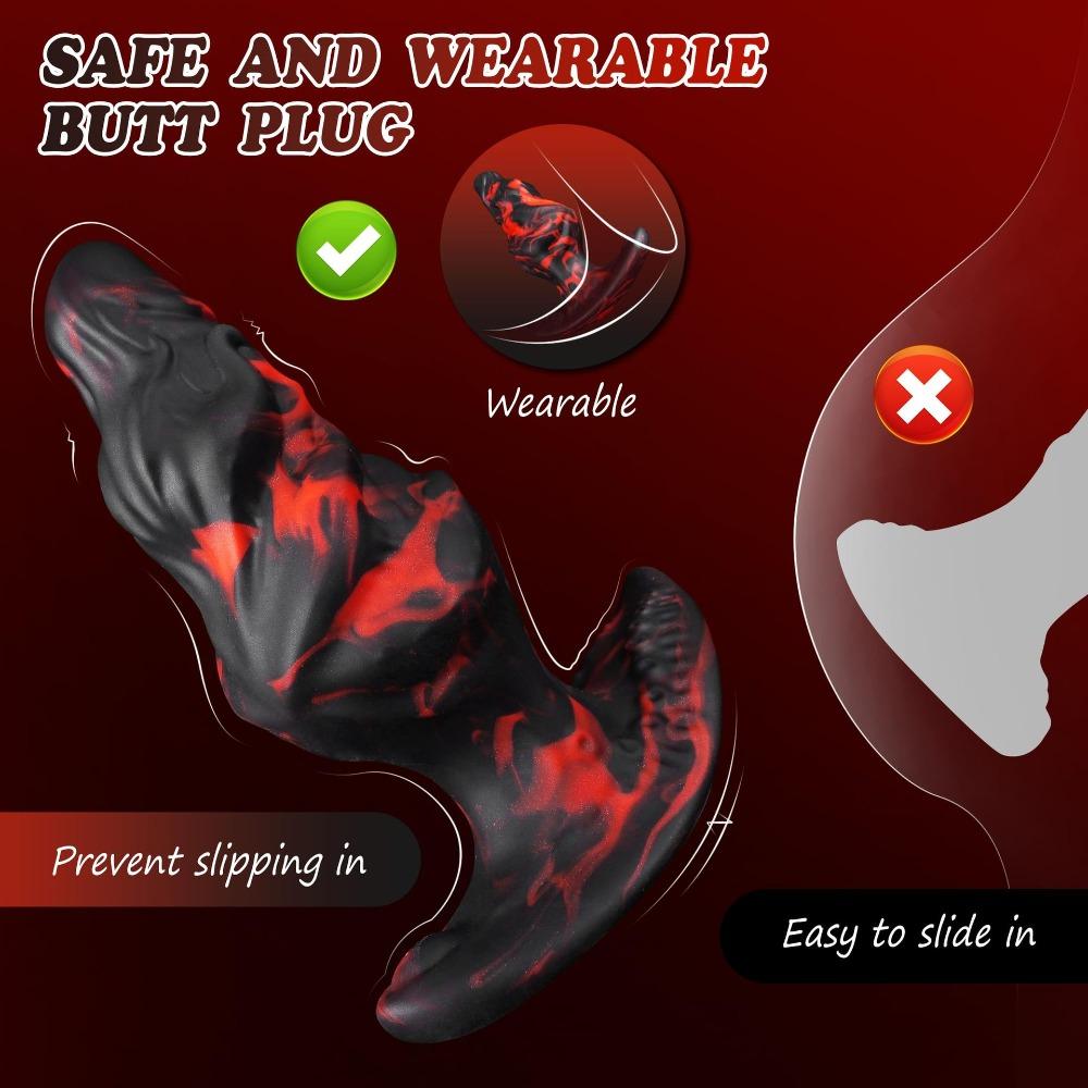 Мягкий силиконовый анальный пробка Extra Large Носимый анальный дилататор Фантазийный дилдо Женская взрослая анальная игрушка
