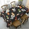 1pc Tablecloth Corgi Dog Funny Halloween Pattern Printed Creative Party Tablecloth, Fashionable Tablecloth, Table Mat, Coffee Table Mat, Tablecloth, H