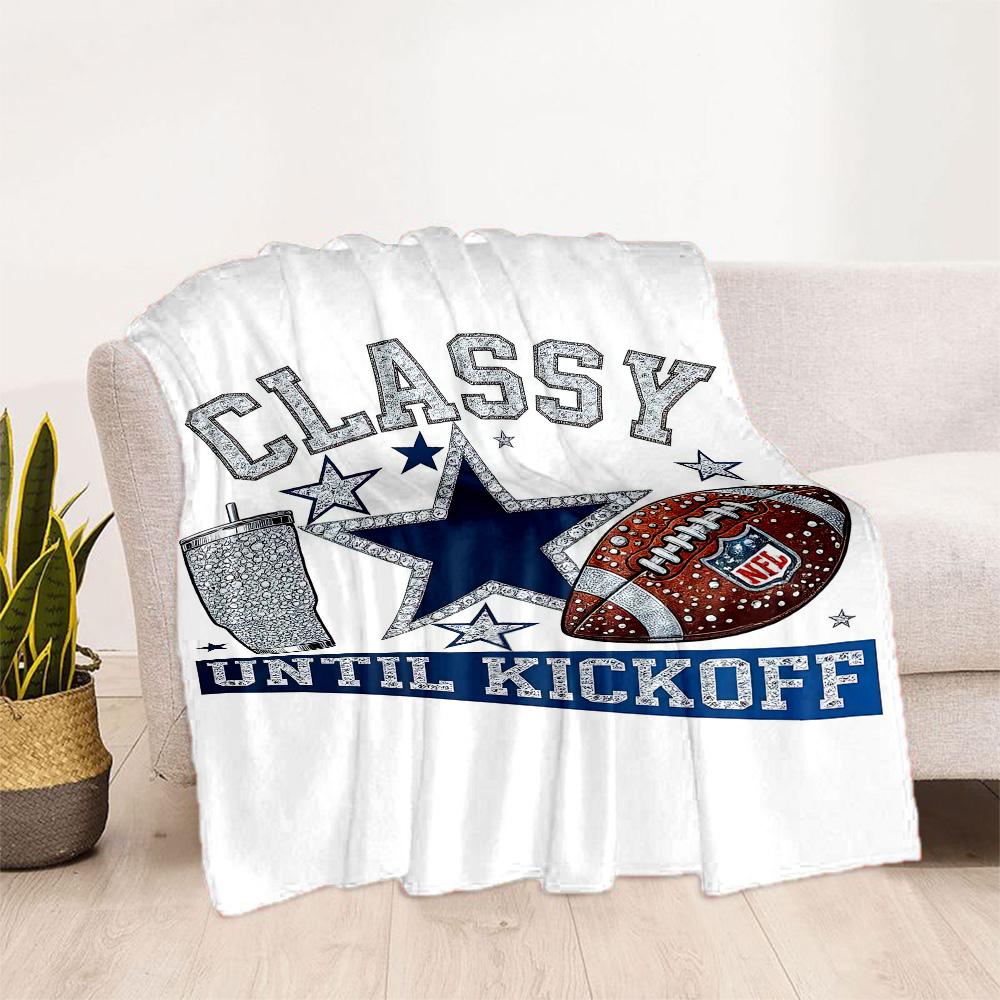 Dallas Blanket Durable Comfort Suitable for Office Chair Couch Seaside Four Seasons Universal Digital Print Gifts For Family Or Friends