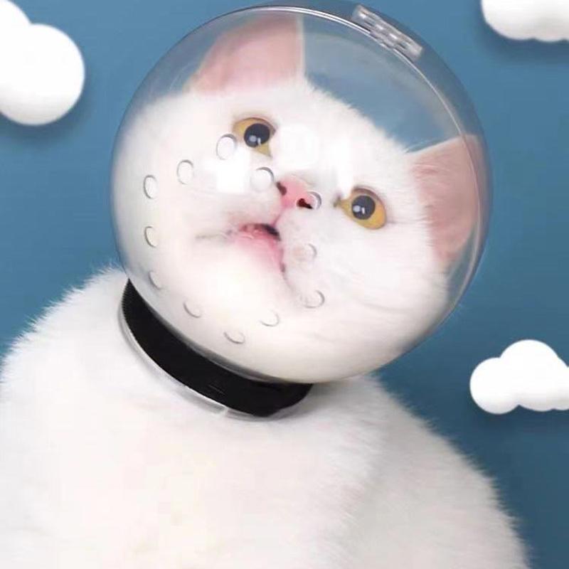 Breathable Space Ball Cat Grooming Cover for Cats Kitten Pet Muzzle Mask for Nail Clipping Bathing Anti-bite Safety Hat Supplies
