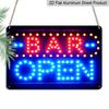 2D Flat, 1pc Neon-Style Metal Sign "Bar Open" - Bright Red and Blue Light, Durable Aluminum for Home, Garden, Garage, Bedroom, for Man Cave, Cottage