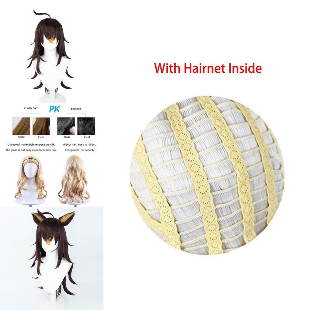 Genshin Impact Dehya Heat-resistant Synthetic Silk Fiber Adult Wig