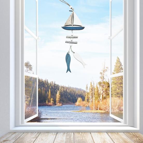 DIY Cartoon High Quality Decorative Ocean Small Fish Craft Boat Pendant Hanging Ornament Ocean Pendant Decoration