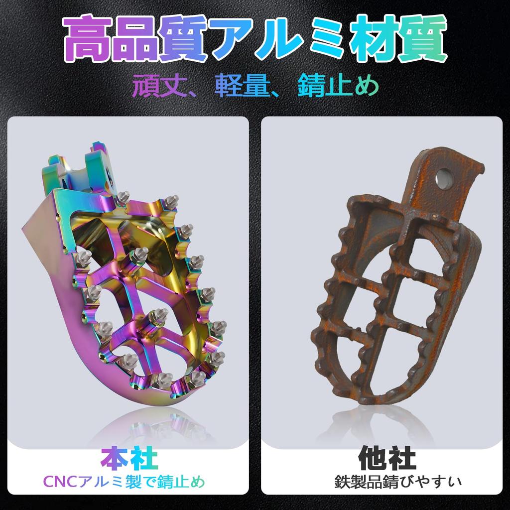 JFG Bike Foot Pegs Bike Step Set Anti-Slip Aluminum For CRF250L CRF300L CRF450L CRF250