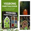 1/6 шт Мини Фея Эльф Дверь Деревянный Пейзаж Кукольный Домик Интерьер Стена Сад Скульптура Дверь Ремесло Украшения Кукольный Домик Аксессуары